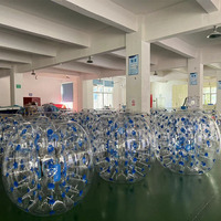 Ballon de football à bulles gonflable de 1,8 mètre, prix usine Huaao, en PVC et TPU, pour usage extérieur, logo personnalisable