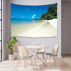 <span class=keywords><strong>Tapisserie</strong></span> murale à motif de paysage routier, montagne enneigée, plage - Product Image 5