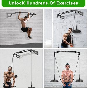 Station de traction murale 300 kg, <span class=keywords><strong>barre</strong></span> de traction, machine de tirage vertical, entraîneur fonctionnel, crossover de câbles pour salle de sport - Product Image 5