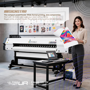 Impresora UV de rollo a rollo de 1.8 m equipada con 2 cabezales de impresión <span class=keywords><strong>Epson</strong></span> I3200 para impresión de gráficos en vinilos para exteriores y ventanas - Product Image 4
