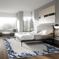 Italienischer Luxus-Modernteppich geometrische Streifen abstrakter Teppich Esszimmerfilz Wilton-Muster aus Polypropylen Esszimmer-Polypropylen