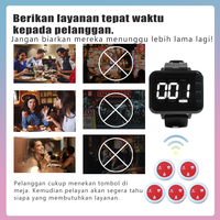 Pager Classique Sans Fil pour Restaurant avec Système d'Appel Serveur par Montre