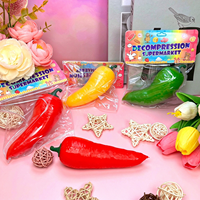 Jouet fluide souple en forme de piment réaliste à presser pour cadeaux de fête, cadeau farfelu, jouet anti-stress et de décompression