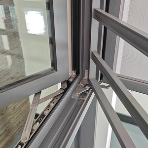 Fenêtres en aluminium pour la maison, à double <span class=keywords><strong>vitrage</strong></span>, à rupture de pont thermique, résistantes au vent, avec système de battant à ressort, pour projets en Amérique du Nord, résistantes aux impacts d'ouragans - Product Image 2