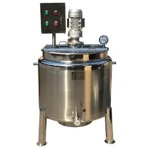 Petit réservoir de mélange liquide 200L de dispersion à grande vitesse de colle de réservoir d'agitation de chauffage et de refroidissement de bobine d'acier inoxydable