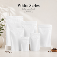 Sacs à café en stock, couleurs dorées, 500 grammes, sacs refermables en aluminium de qualité supérieure avec valve, sacs de stockage pour grains de café