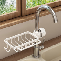 Support de robinet de cuisine personnalisable avec tampon à récurer étagère de rangement en aluminium/métal