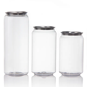 PET Cans Easy Open End Lid Beer Bottle Coffee Cup for Beer Coffee Soda Beverage Packaging Can Custom