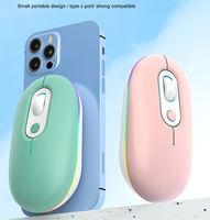 Souris sans fil Bluetooth CE ROHS avec rétroéclairage RGB, souris ergonomique sans fil rechargeable Bluetooth pour Macbook Apple