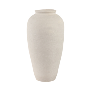 Vaso alto e affusolato in cartapesta color terracotta per fiori, da pavimento, per soggiorno, camera da letto, ufficio. - Product Image 1