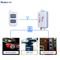 Interrupteur à distance sans fil durable DC 24V pour camion et bus, 10A, portée 30-100m, RF HT-6805WAD Honest