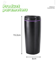 TY Rts Tasse de voyage isotherme en acier inoxydable sans BPA, gobelet à café 20oz, pour fêtes, avec affichage de la température, écologique