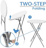 Table de bar pliable moderne en promotion – Robuste pour extérieur, gym, mariage, banquet, fête, événement