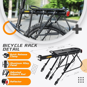 <span class=keywords><strong>Porte</strong></span>-bagages arrière pour vélo, <span class=keywords><strong>porte</strong></span>-bagages à dégagement rapide pour vélo - Product Image 3