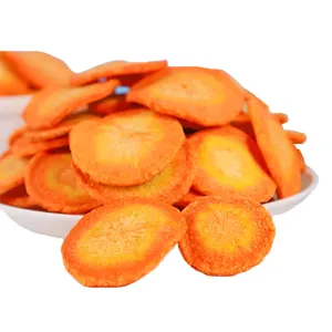 Venta caliente zanahorias secas patatas fritas verduras fritas al vacío zanahoria merienda chips de verduras crujientes secas proveedor de China venta a granel