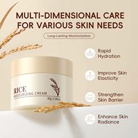 Crème pour le visage blanchissante au riz biologique à base de plantes Anti-oxydant Hydratant Éclaircissant Réparateur Vitamine C Usage quotidien