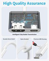 Cable de alta velocidad 4K @ 60/30Hz tipo C a HDTV 2 en 1 con puerto de carga de 100W Compatible con iPhone 16 15 Pro Max Laptop IPad HDTV