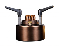 Mini réchaud de camping en alliage d'aluminium CNC, brûleur en acier inoxydable pour aventures en plein air - Conception coupe-vent avec plateau pour la cuisson et la randonnée