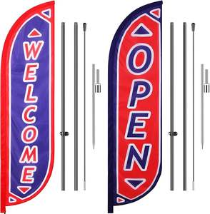 Bandera Publicitaria <span class=keywords><strong>para</strong></span> Negocios con Asta y Estaca, Banderas Swooper, Publicidad Doble Cara, Pancarta <span class=keywords><strong>para</strong></span> Exteriores - Product Image 2