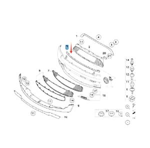 51117209904 garniture de pare-chocs centrale et inférieure convient pour BMW <span class=keywords><strong>MINI</strong></span> ONE R56LCI <span class=keywords><strong>JCW</strong></span> - Product Image 4