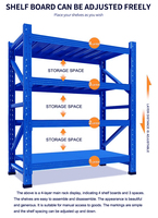 Rack en métal à angle de 300kg personnalisé noir et jaune 200*60*200 étagères et racks de stockage empilables sans bouchon