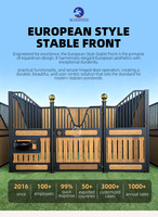 Box de Luxe Européen MAISTEED pour Chevaux avec Ouverture Sociale à Col Bas en V, Porte Battante, Remplissage en Bambou et Système de Ventilation pour Écurie