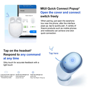 Para <span class=keywords><strong>Xiaomi</strong></span> Redmi <span class=keywords><strong>Buds</strong></span> 4 In-Ear Auriculares inalámbricos LED In-Ear Teléfonos móviles compatibles 12 13 <span class=keywords><strong>Pro</strong></span> Versions Factory Global - Product Image 6