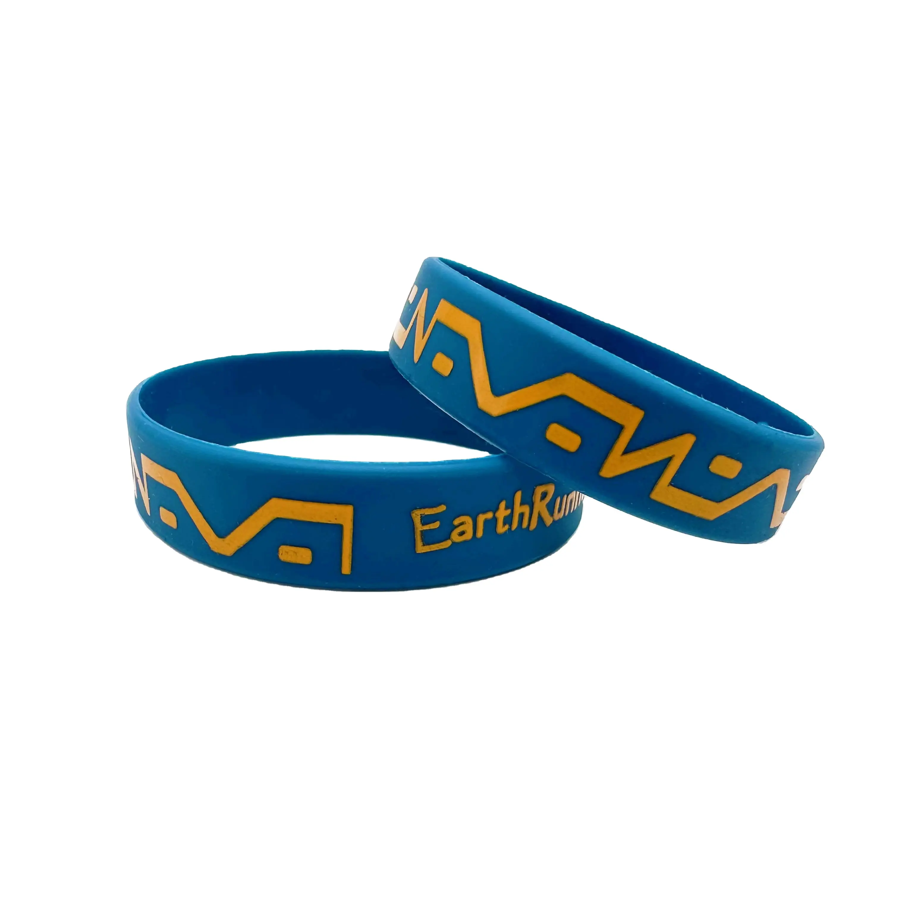 Glow Customizable Logo Hand Band Silicone Wristband Embossed Bracelets Wristband Glow Wrist Band