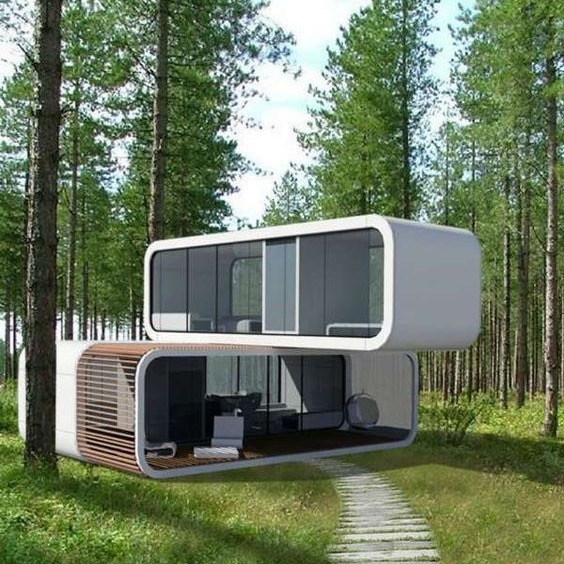 Prefab 40ft Luxury Capsule House 3 Bedroom Tiny apple Capsule House Home Solar Space Capsule 1