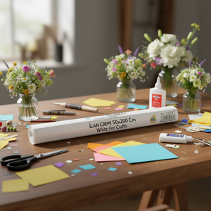 Carta Crespa Ilan 50x200 Cm Bianca Per Lavori Artigianali - Product Image 3