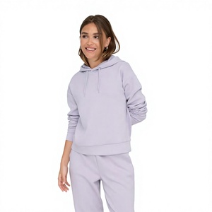 Women's Solid Color Fleece Hoodie With Pockets Casual Autumn Wear Regular Sleeve Knitted Hooded OEM Service - Product Image 4