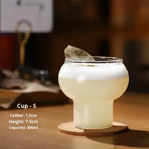 Tasse à Cocktail <span class=keywords><strong>en</strong></span> <span class=keywords><strong>verre</strong></span> borosilicaté transparent résistant aux hautes températures tasse à boissons <span class=keywords><strong>en</strong></span> forme de <span class=keywords><strong>gourde</strong></span> pour jus boisson froide Cocktail - Product Image 6