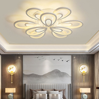 Plafonnier moderne en métal et acrylique avec télécommande, design elliptique, style minimaliste nordique, chambre à coucher, salon