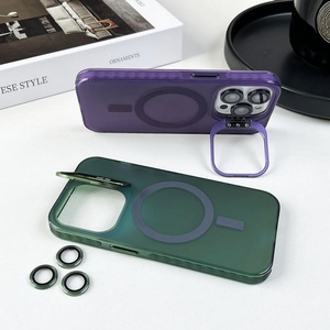 เคสใส IMD PC พร้อมที่ยึดเลนส์เคลือบเลเซอร์  แบบแม่เหล็ก สำหรับ iPhone 15 Pro Max - Product Image 2