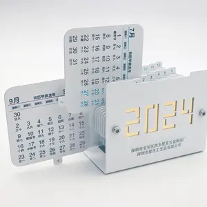19 лет заводской металлический Настольный календарь 2024 Настольный куб календарь для офиса и школы