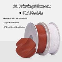 Filamen Printer 3D PLA Tekstur Marmer Asli Bambu 175mm RFID Bambu Lab Seri X1/P1/A1 1KG (22lbs) Putih Marmer 13103