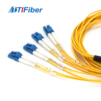 Câble fibre optique monomode 8F MPO vers LC avec brigs de dérivation pour interconnexion haute densité 400G 800G pour centres de données IA, compatible SFP QSFP