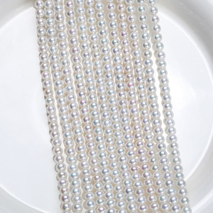 Collier de perles d'eau douce naturelles Aurora de 5-6 mm, perles de riz petites, en vrac, pour la fabrication artisanale semi-finie, vente en gros à Zhuji - Product Image 3