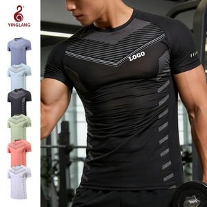 T-Shirt da <span class=keywords><strong>Uomo</strong></span> per <span class=keywords><strong>Palestra</strong></span>, Corsa e Allenamento, Abbigliamento Sportivo Personalizzato, <span class=keywords><strong>Magliette</strong></span> Casual a Compressione - Product Image 1