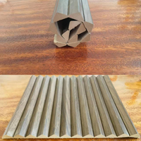 Panneau de lattes en bois courbé texturé, flexible, ondulé, en MDF, imperméable, moderne, pour chambre à coucher, salon, mur d'accentuation intérieur