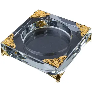 Crystal Glass Ashtray Creative Fashion Home Large Luxury High-end Living Room Office KTV Personalized Trend Custom Logo