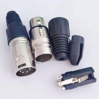 Conectores XLR Aureate China - Conectores de Audio/Video de 3/4/5 Pines Hembra/Macho para Montaje en Panel, Aleación de Zinc, 15A