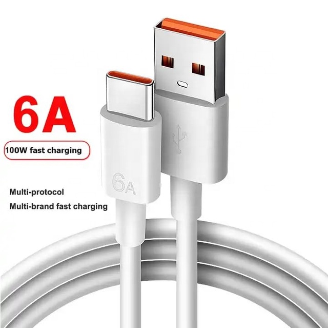Super 6A Fast Charging Cable 120W Max Type C Cable Fast Charging with 480Mbps Data Transfer for Android Phones