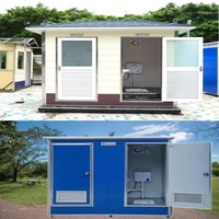 Livraison rapide Portable Métal Mobile Toilette Simple Sec Public Extérieur Toilettes Couleur Acier Salle De Bains