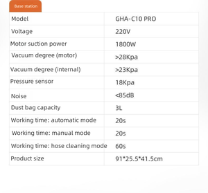 Aspirateur sans fil auto-vidant avec station de charge et brosse LED pour sols, idéal pour la maison - Product Image 5