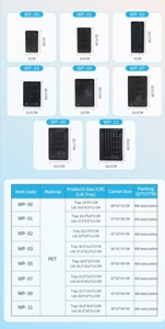 <span class=keywords><strong>Plateau</strong></span> en PET de qualité alimentaire personnalisable, écologique, avec couvercle anti-buée, empilable et recyclable pour la présentation de snacks, bonbons et sushis – Vente en gros - Product Image 6
