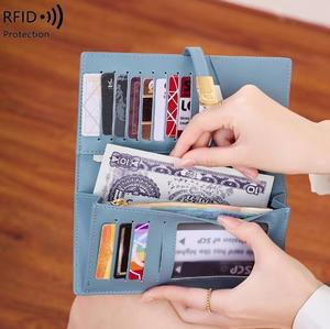 Nueva Cartera Larga de Cuero PU para Mujer con Bloqueo RFID, Portátil, con Múltiples Ranuras para Tarjetas, Diseño Moderno - Product Image 6