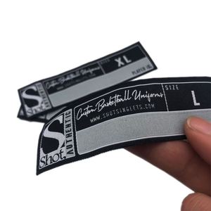 Étiquettes tissées pour uniformes (vêtements de sport, maillots de football…) à coudre sur le ourlet, coupe droite - Product Image 3