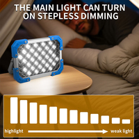 1000 Lumen Digitale Werkstattlampe mit Display, 3x1200mAh Wiederaufladbare Batterie, IP44 Wasserdicht, 50-100m Reichweite, 7 Leistungsstufen