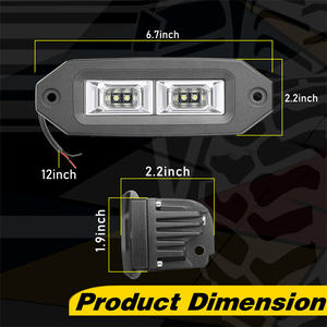 Couleur ambre ou blanche 2 pièces 80W pare-chocs encastré grand angle de faisceau d'inondation camion mini voiture lumière LED Pod - Product Image 6